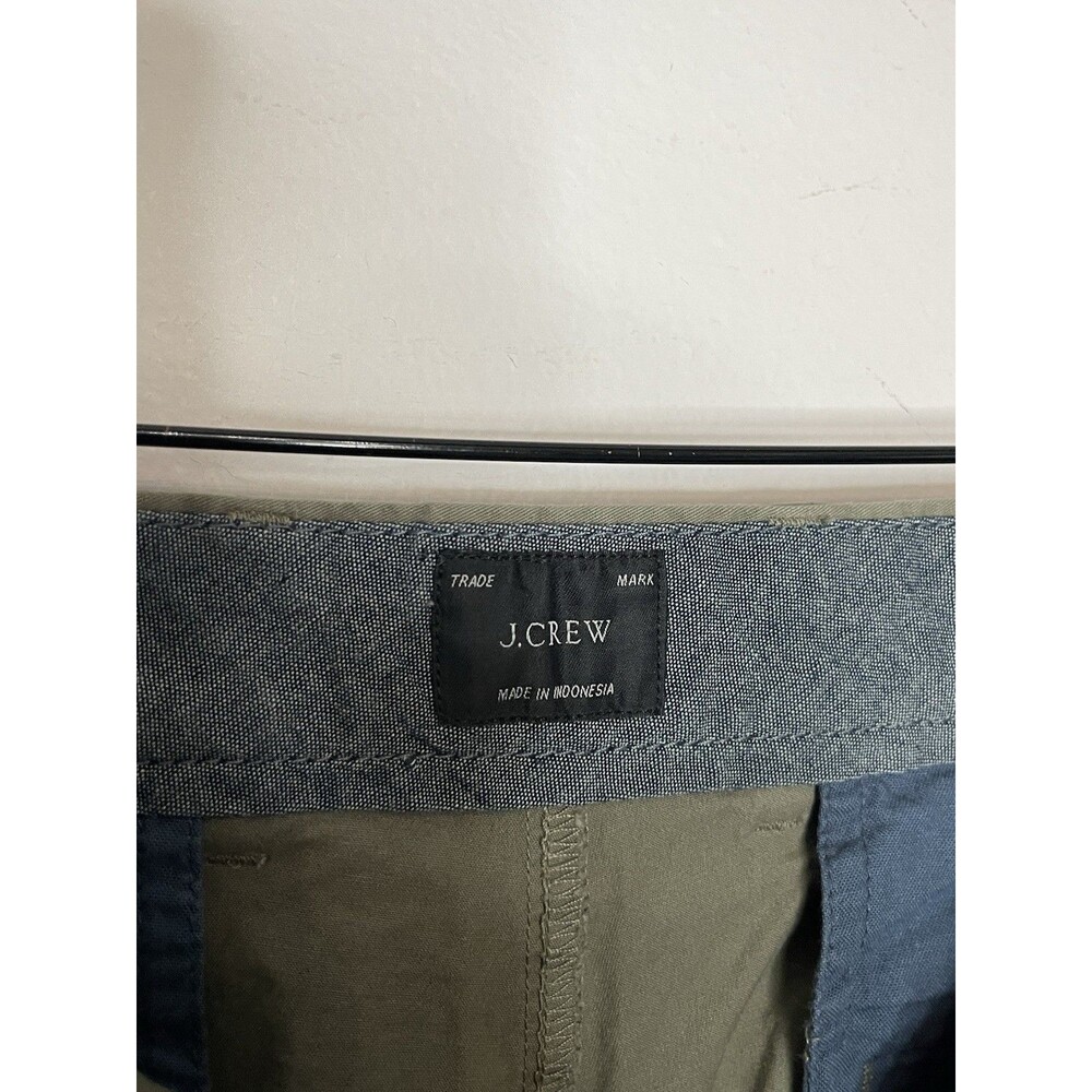 JCrew Men's 30/9 Olive Green Chino Shorts Cotton Blend - Picture 5 of 9